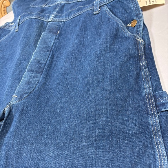 Dickies Overalls Men 38x32 Blue Denim Bib R8396PS Prewashed Workwear Vintage - Picture 7 of 15